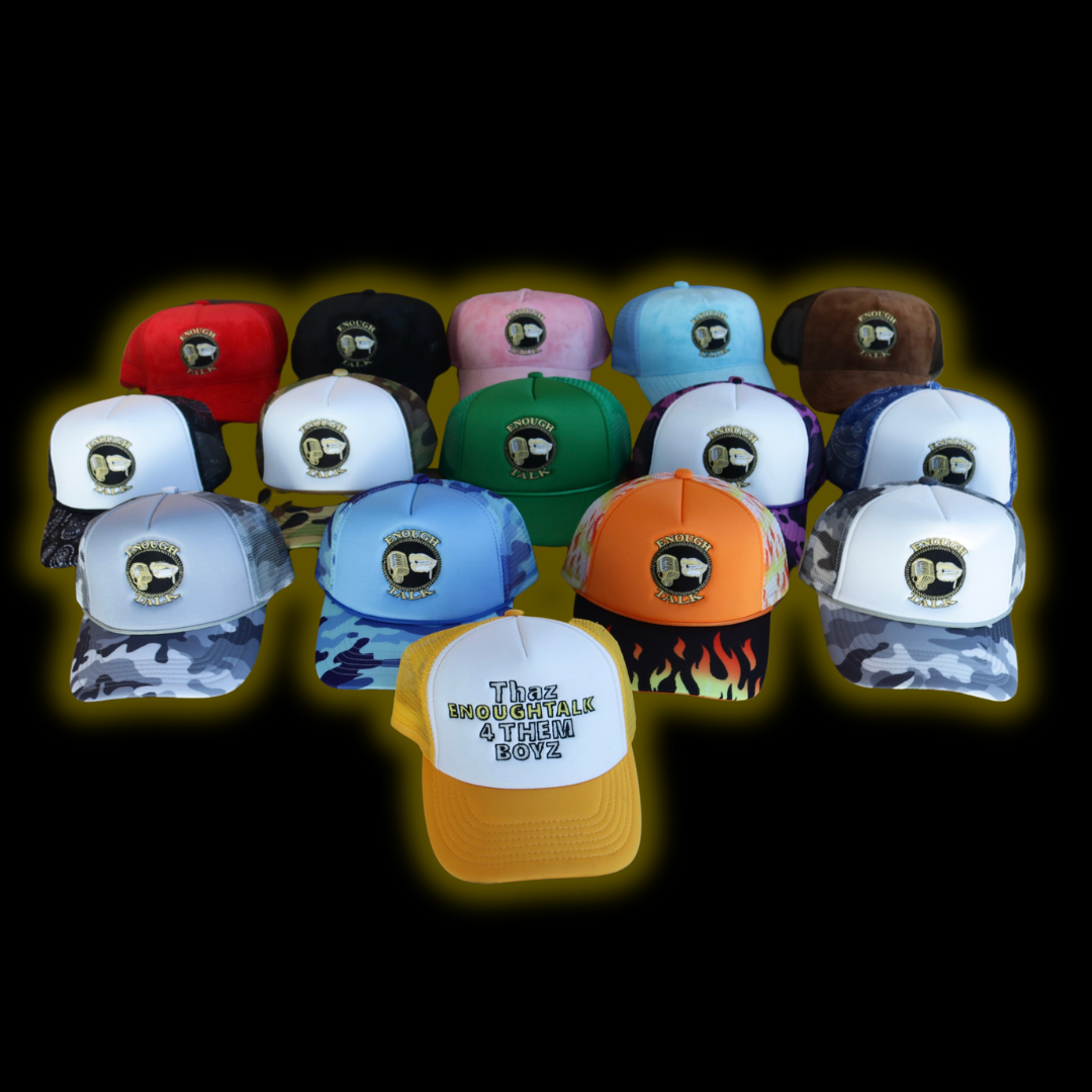 SN1 1 of 1 Collectable Enough Talk Truckers Hats